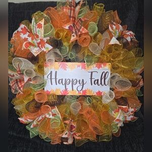 HAPPY FALL door WREATH NEW custom made